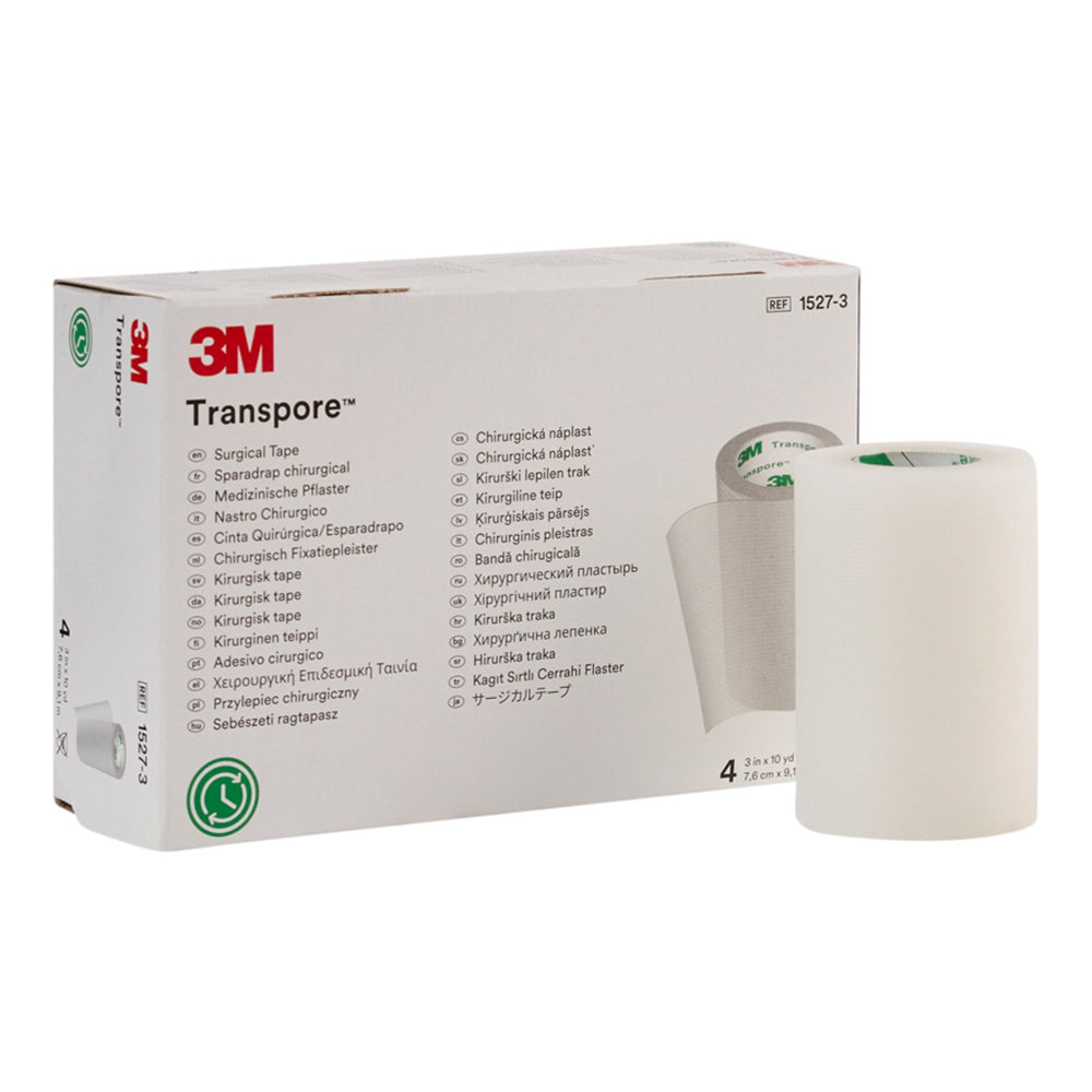 3M Nexcare First-Aid Transpore Clear Tape - 3 Inches X 10 Yards - 4 Pieces