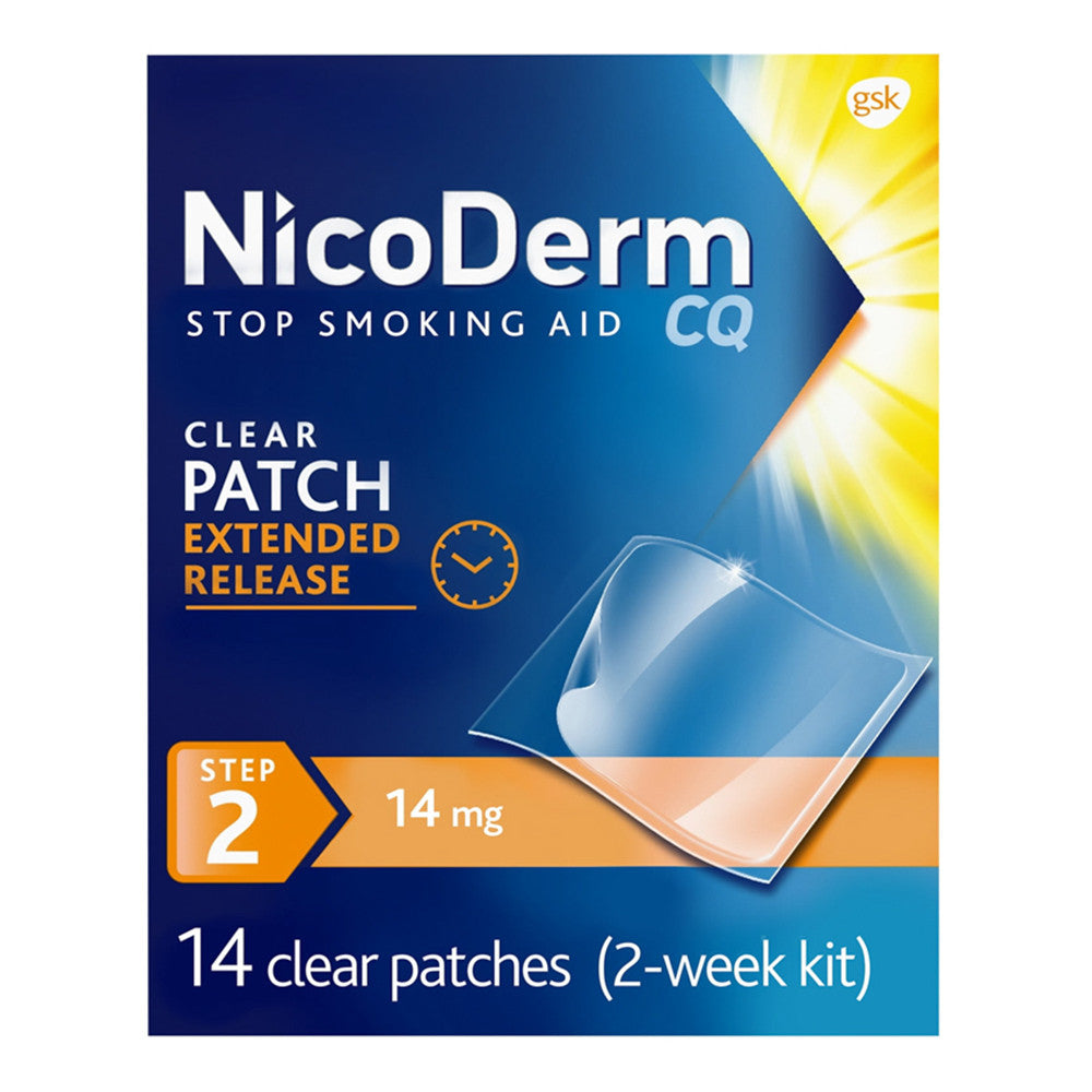 Nicoderm CQ Clear Nicotine Patch 14 Mg Stop Smoking Aid, 14 Ea