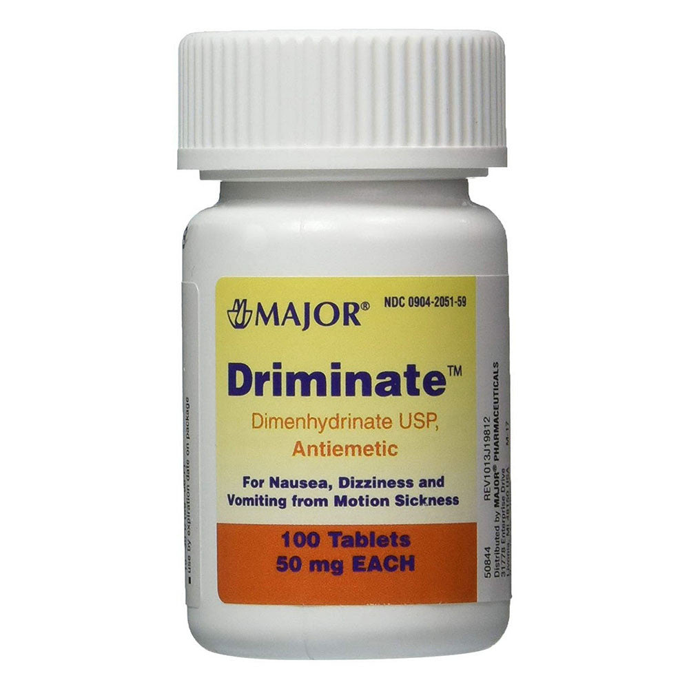 Major Driminate 50 Mg for Motion Sickness, 100 Ea