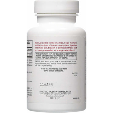 Niacin Vitamin B3 500 Mg Tablets - 100 Ea
