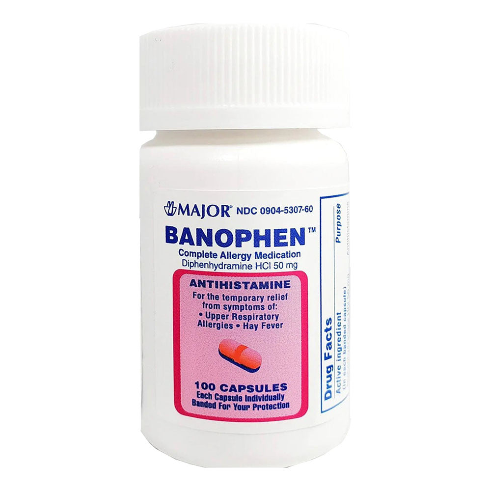 Major Allergy Relief Diphenhydramine Hcl Capsule, 100 Ea