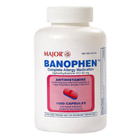 Major Banophen Diphenhydramine 50 Mg Capsules, 1000 Ea