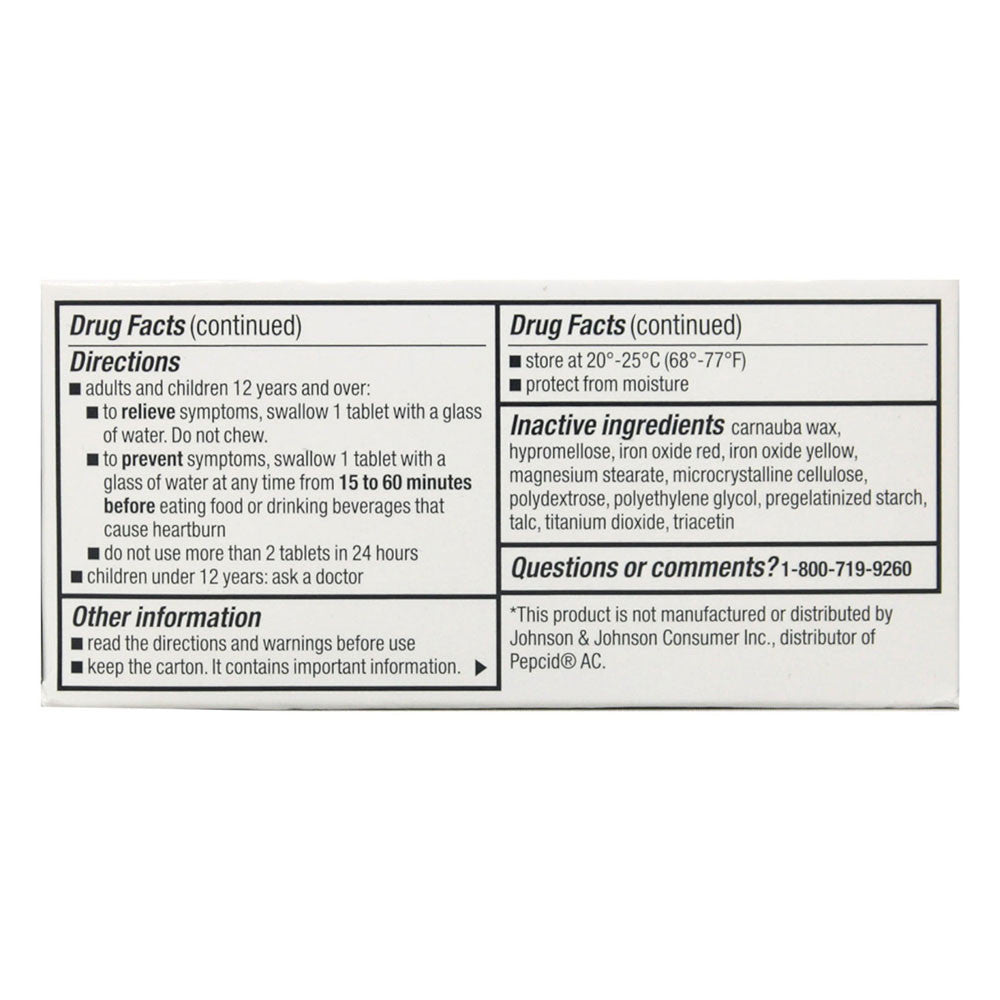 Major Heartburn Relief Famotidine Tablets, 60 Ea