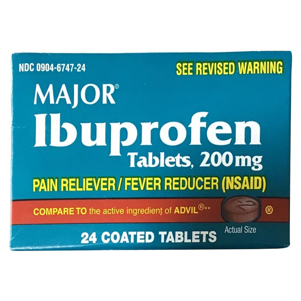 Leader Ibuprofen 200 Mg Pain Relief Coated Tablets, 24 Ea