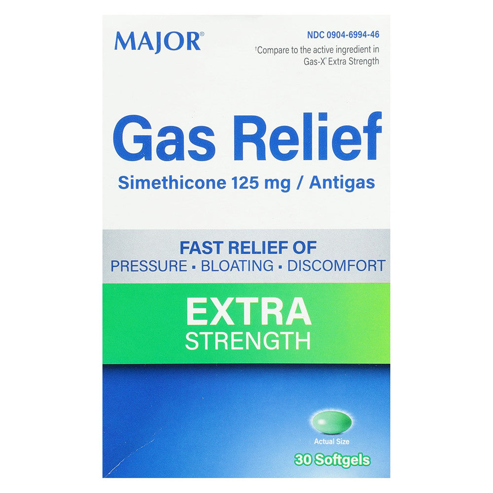 Major Extra Strength Gas Relief Softgels, 30 Ea