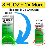 Major Robafen Dm Cough and Chest Congestion Syrup, Raspberry Flavor, 8 Oz