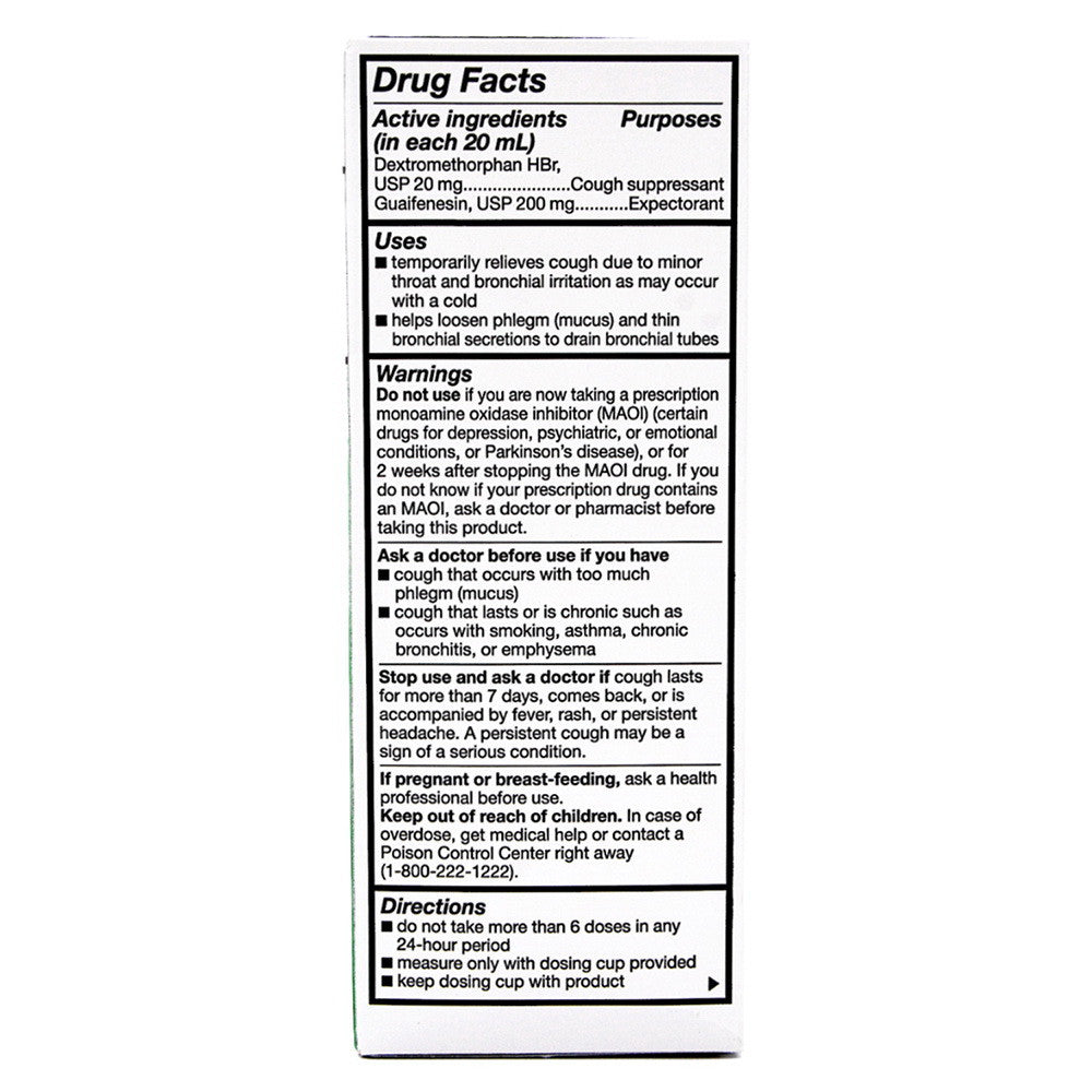 Major Robafen Dm Cough and Chest Congestion Syrup, Raspberry Flavor, 8 Oz