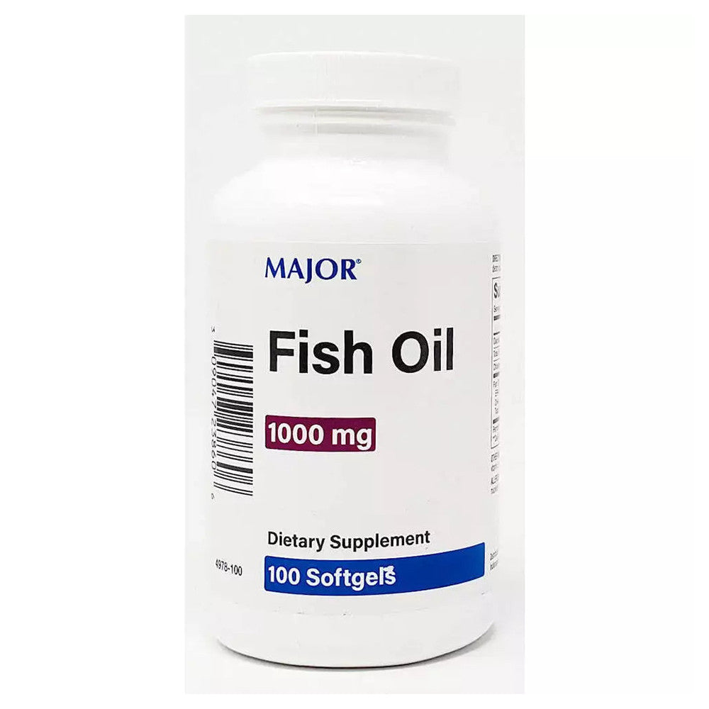 Major Fish Oil Cholesterol Dietary Supplement Softgels, 100 Ea