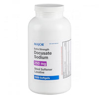 Major Extra Strength Stool Softener Laxative Docusate Sodium 250 Mg Softgels, 1000 Ea