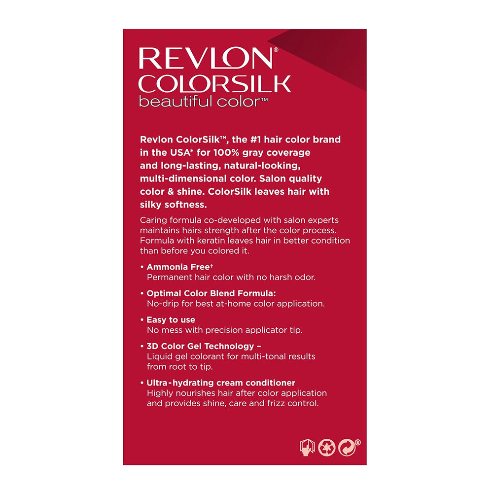 Revlon Colorsilk Beautiful Color Permanent Hair Color, 41 Medium Brown, 1 Ea