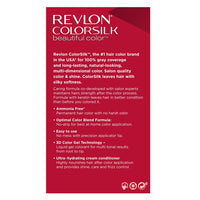 Revlon Colorsilk Beautiful Color Long Lasting Permanent Hair Color, 46 Medium Golden Chestnut Brown, 1 Ea