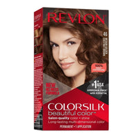 Revlon Colorsilk Beautiful Color Long Lasting Permanent Hair Color, 46 Medium Golden Chestnut Brown, 1 Ea