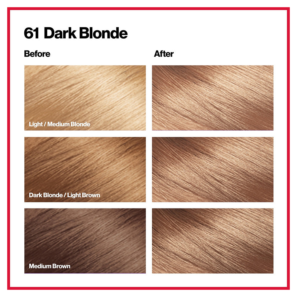 Revlon Colorsilk Beautiful Color Long Lasting Permanent Hair Color, 61 Dark Blonde, 1 Ea
