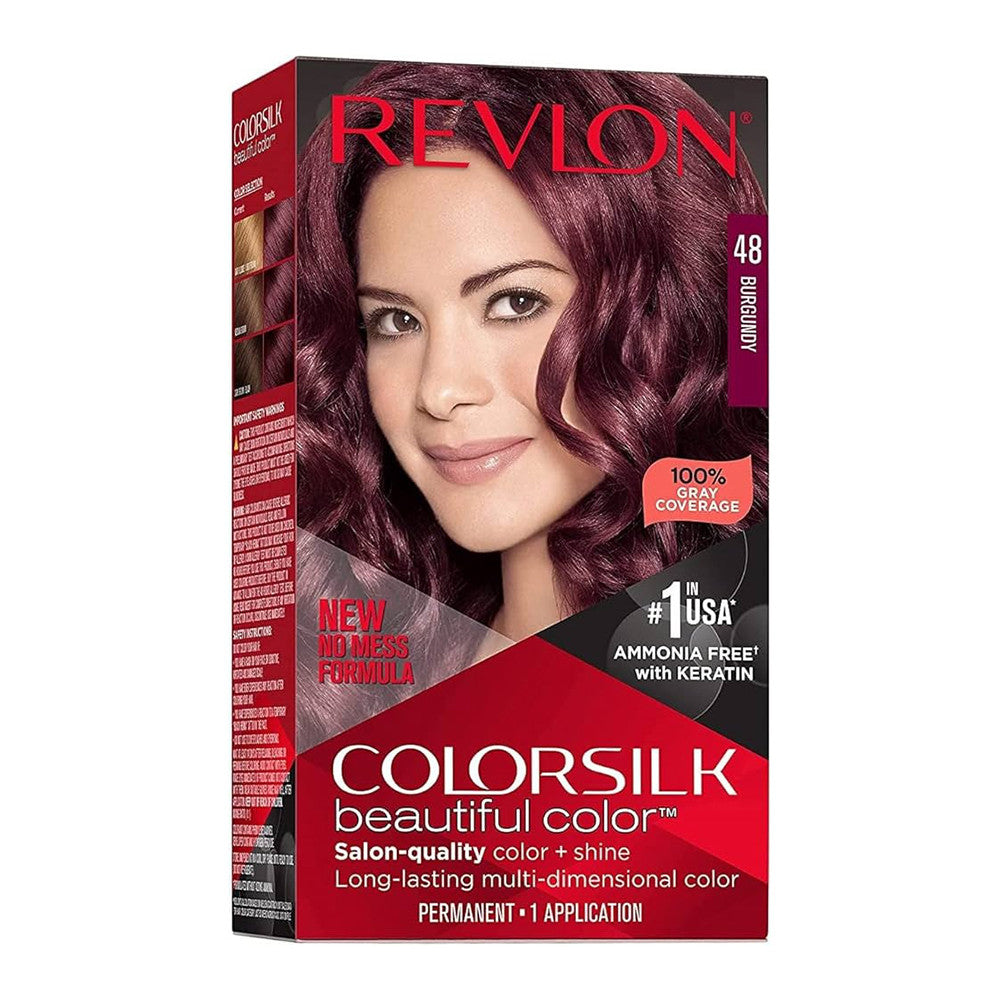 Colorsilk By Revlon, Ammonia-Free Permanent, Haircolor, 48 Burgundy, 1 Ea