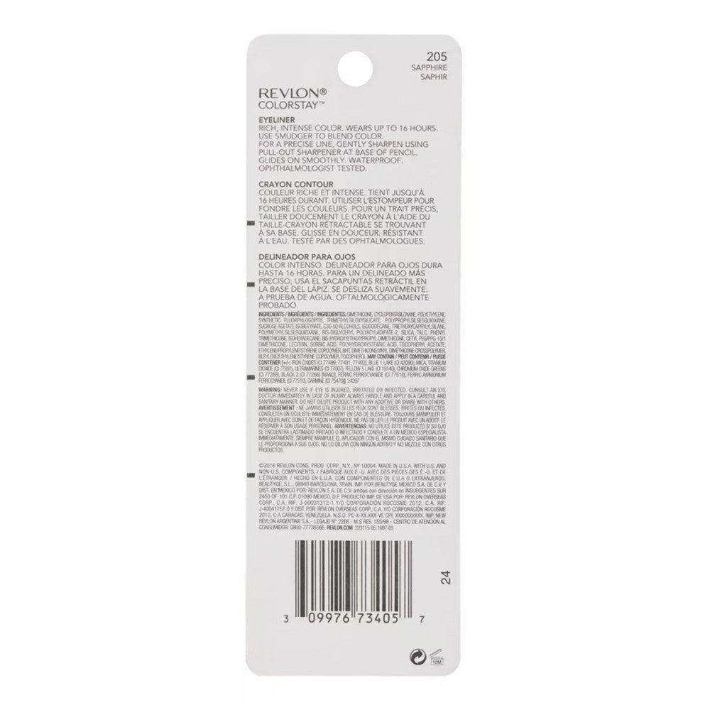Revlon Color Stay Waterproof Eyeliner, Sapphire, 0.01 Oz