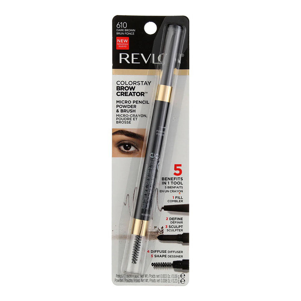 Revlon ColorStay Brow Creator Eyebrow Pencil, Dark Brown, 1 Ea