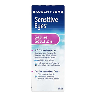 Bausch And Lomb Sensitive Eyes Plus Saline Solution, Twin Pack, 24 Oz