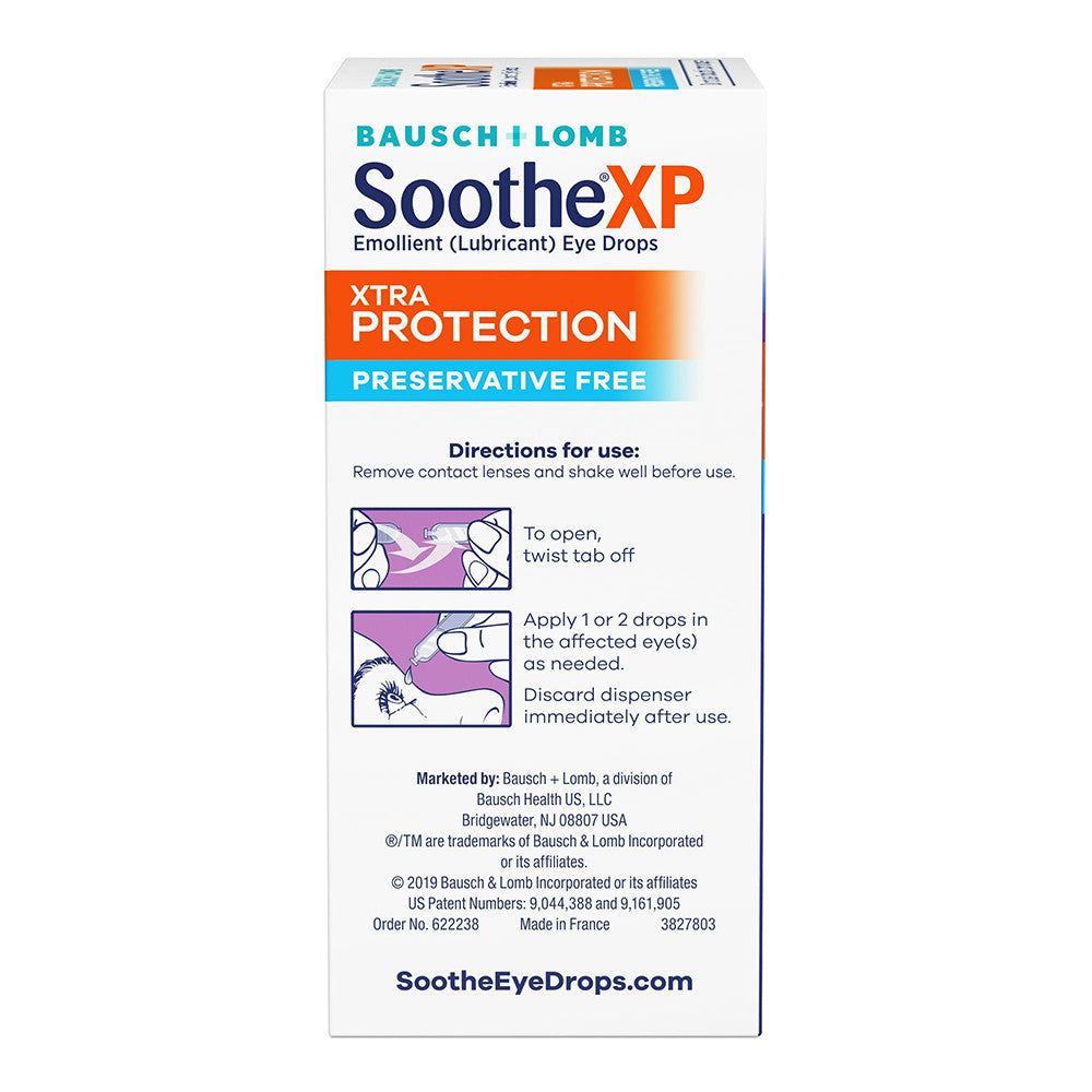 Soothe Lubricant Eye Drops for Dry Eye Itch Relief, 30 Ea