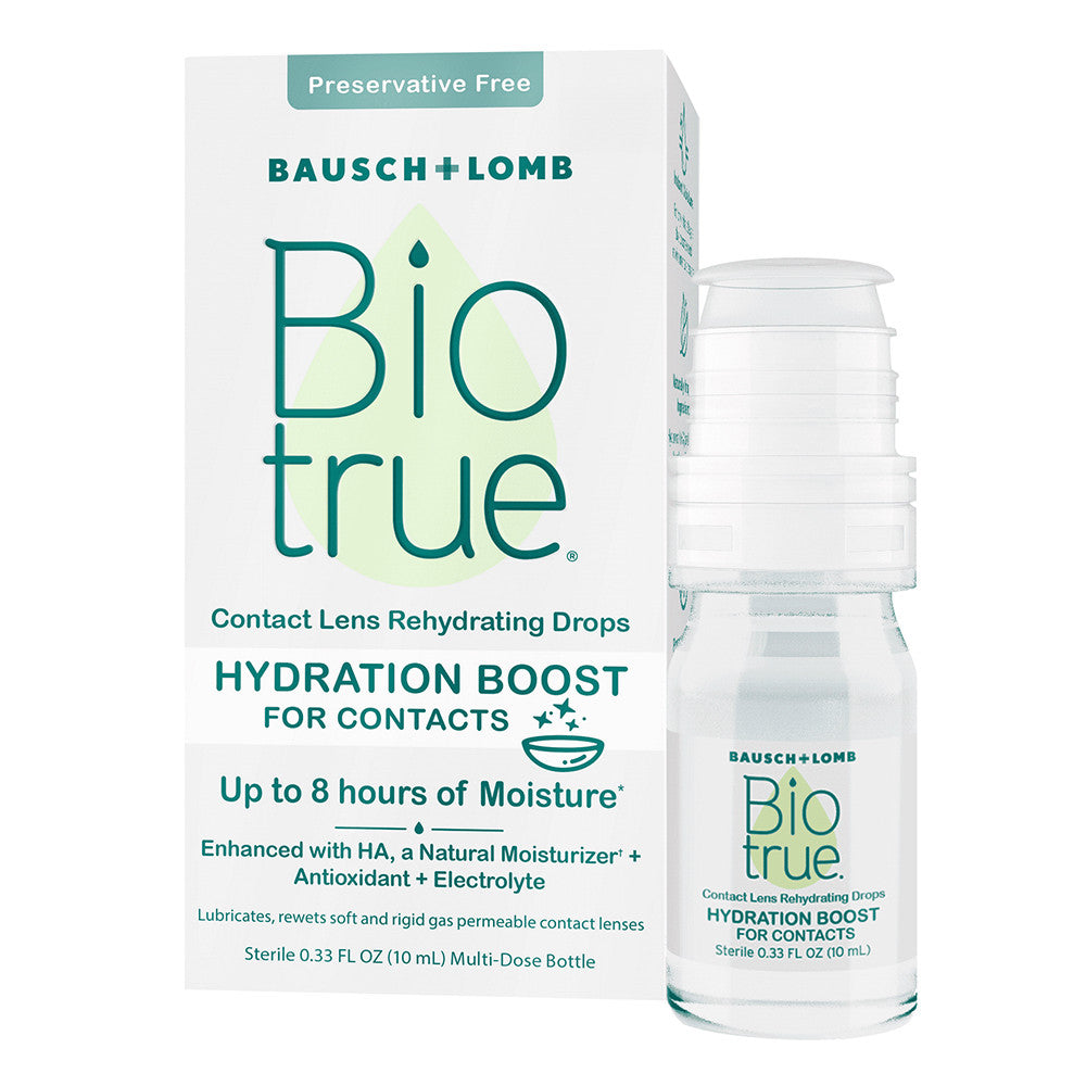 Biotrue Hydration Boost Rehydrating Contact Lens Eye Drops, 0.33 Oz