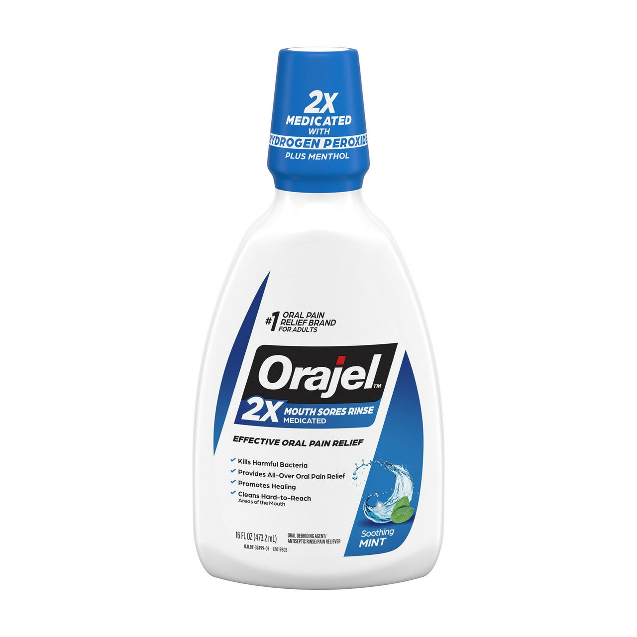 Orajel Antiseptic Mouth Sore Rinse For Mouth Sore Relief - 16 Oz