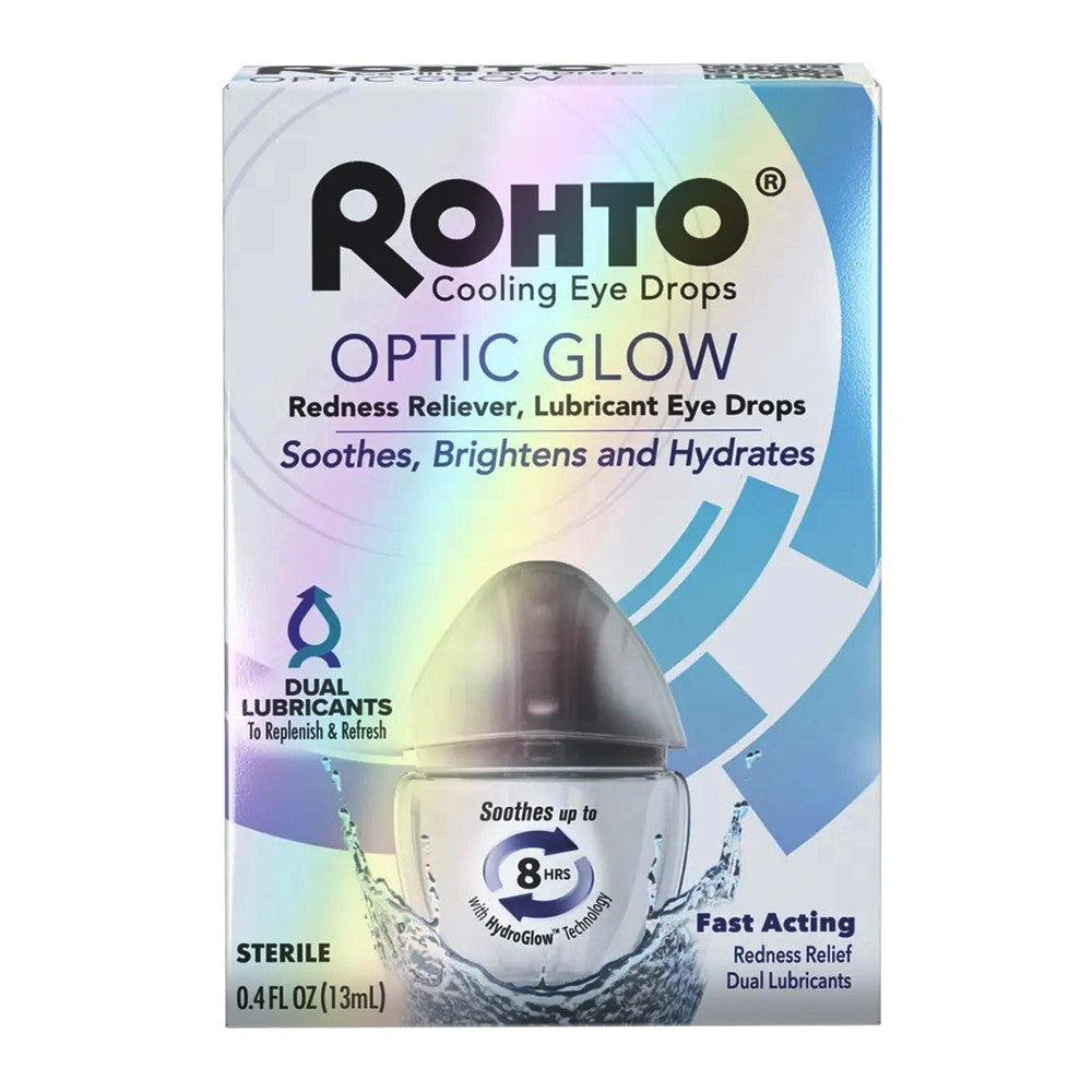 Rohto Optic Glow Redness Reliever Cooling Eye Drops, 13 Ml