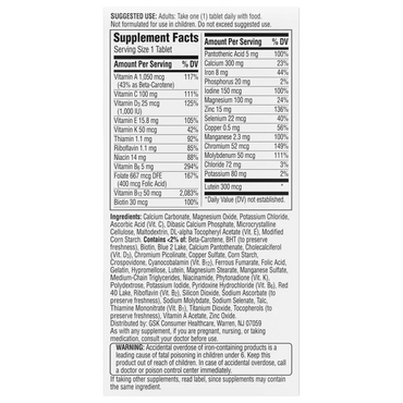 Centrum Silver Women 50 Plus Multivitamin and Multimineral Supplement Tablets, 100 Ea