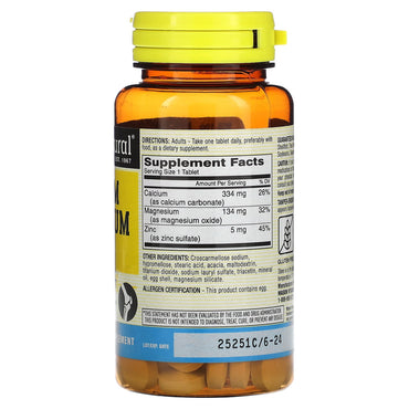 Mason Natural Calcium, Magnesium And Zinc Tablets - 100 Ea