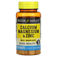 Mason Natural Calcium, Magnesium And Zinc Tablets - 100 Ea