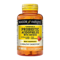 Mason Natural Chewable Acidophilus With Bifidus Wafers, Strawberry, 100 Ea