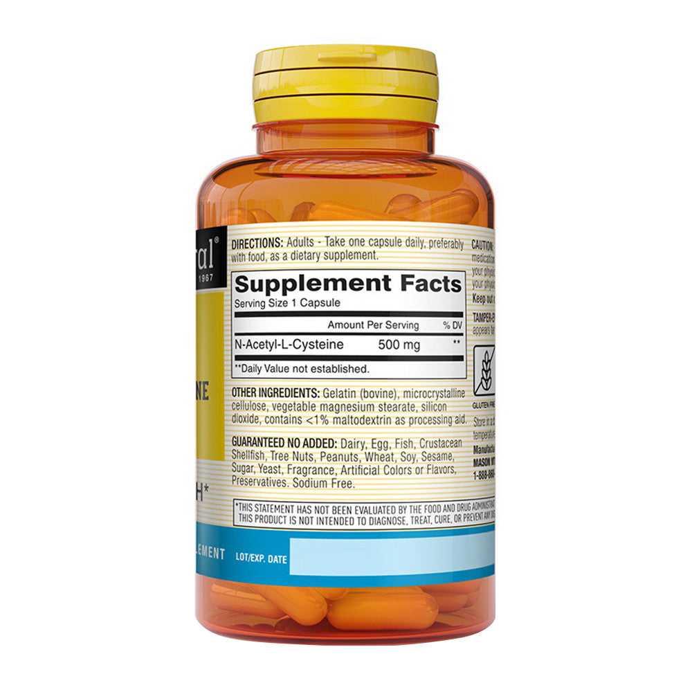 Mason Natural NAC N-Acetyl-L-Cysteine 500 MG Capsules, 60 Ea
