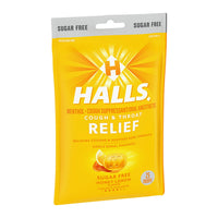 Halls Sugar Free Cough Drops With Honey-Lemon - 25 Drops/Bag, 12 Pack