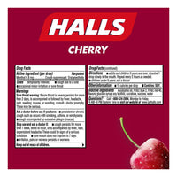 Halls Mentho Lyptus Cough and Sore Throat Drops, Cherry, 9 Roll, 20 Packs