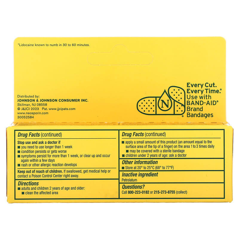 Neosporin Lidocaine Maximum Strength Pain Relieving Antibiotic Ointment, 0.5 Oz