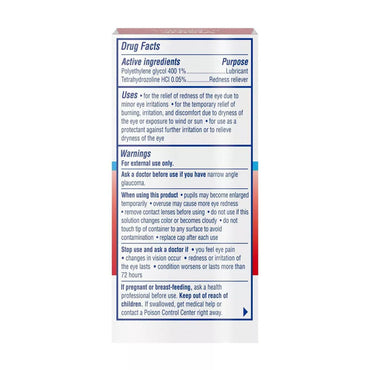 Visine Red Eye Hydrating Comfort Eye Drops, 0.5 Oz