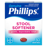 Phillips Stool Softner Cramp Free Constipation Relief Liquid Gels, 30 Ea