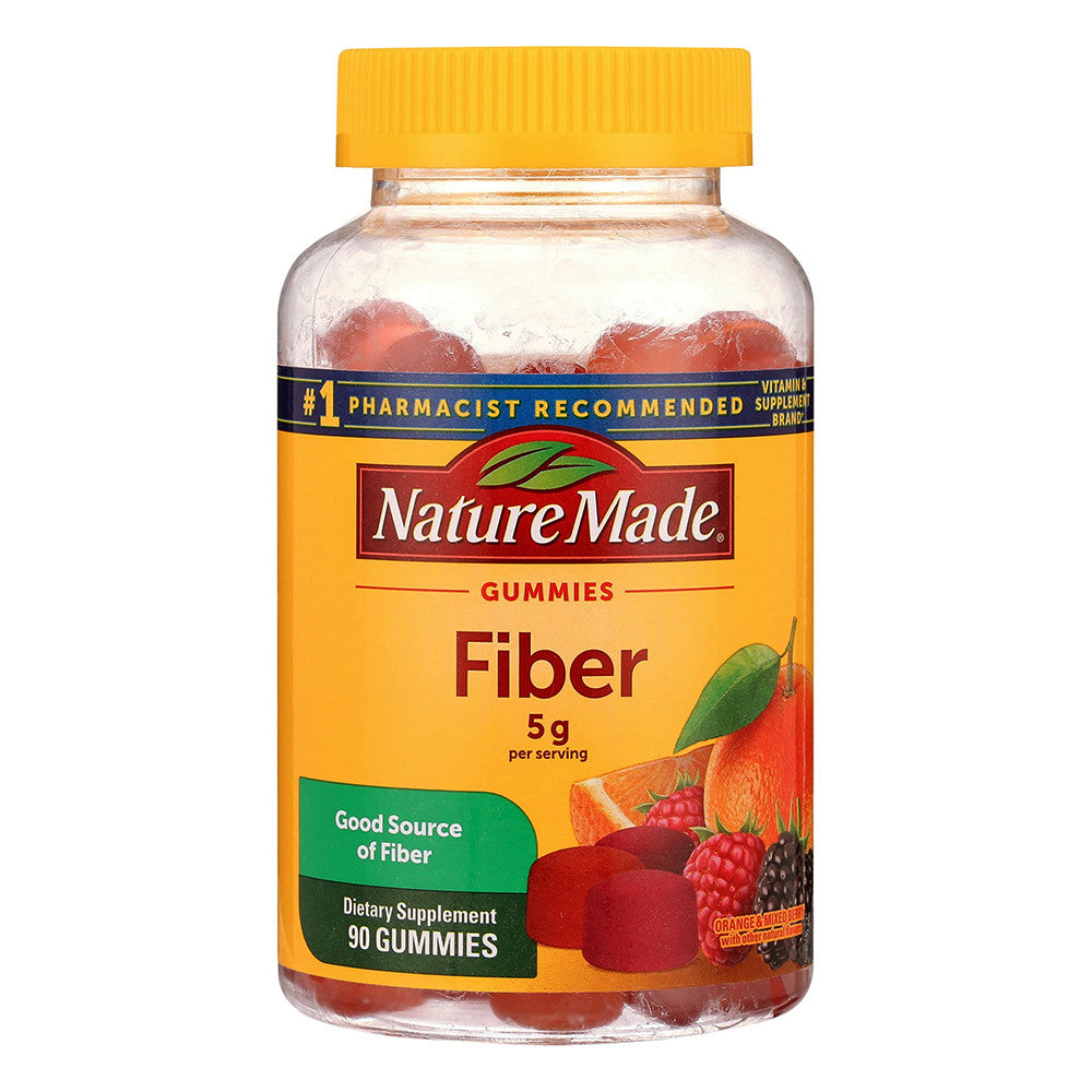 Nature Made Fiber Gummies, Orange and Mixed Berry Flavor, 90 Ea