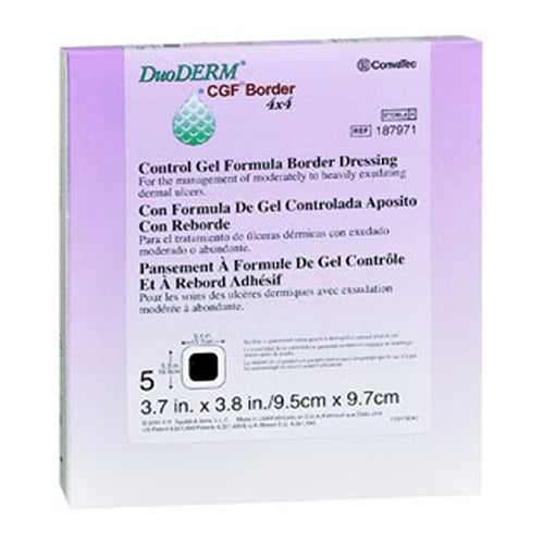 Duoderm Border Cgf Sterile Dressing, 4 Inches X 4 Inches - 5 Ea
