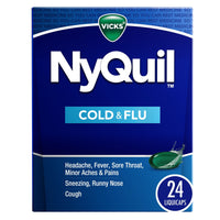 Vicks Nyquil Cold And Flu Night Time Relief Liquicaps, 24 Ea