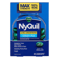Vicks Nyquil Ultra Concentrated Liquicaps Cold, Cough and Flu, 48 Ea