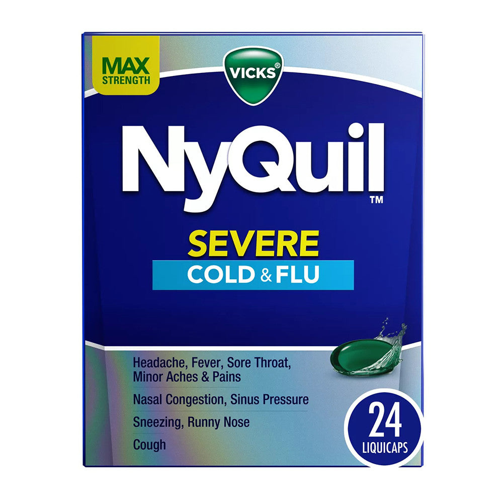 Vicks NyQuil Vapo Cool Severe Cold And Flu Congestion Tablets, 24 Ea