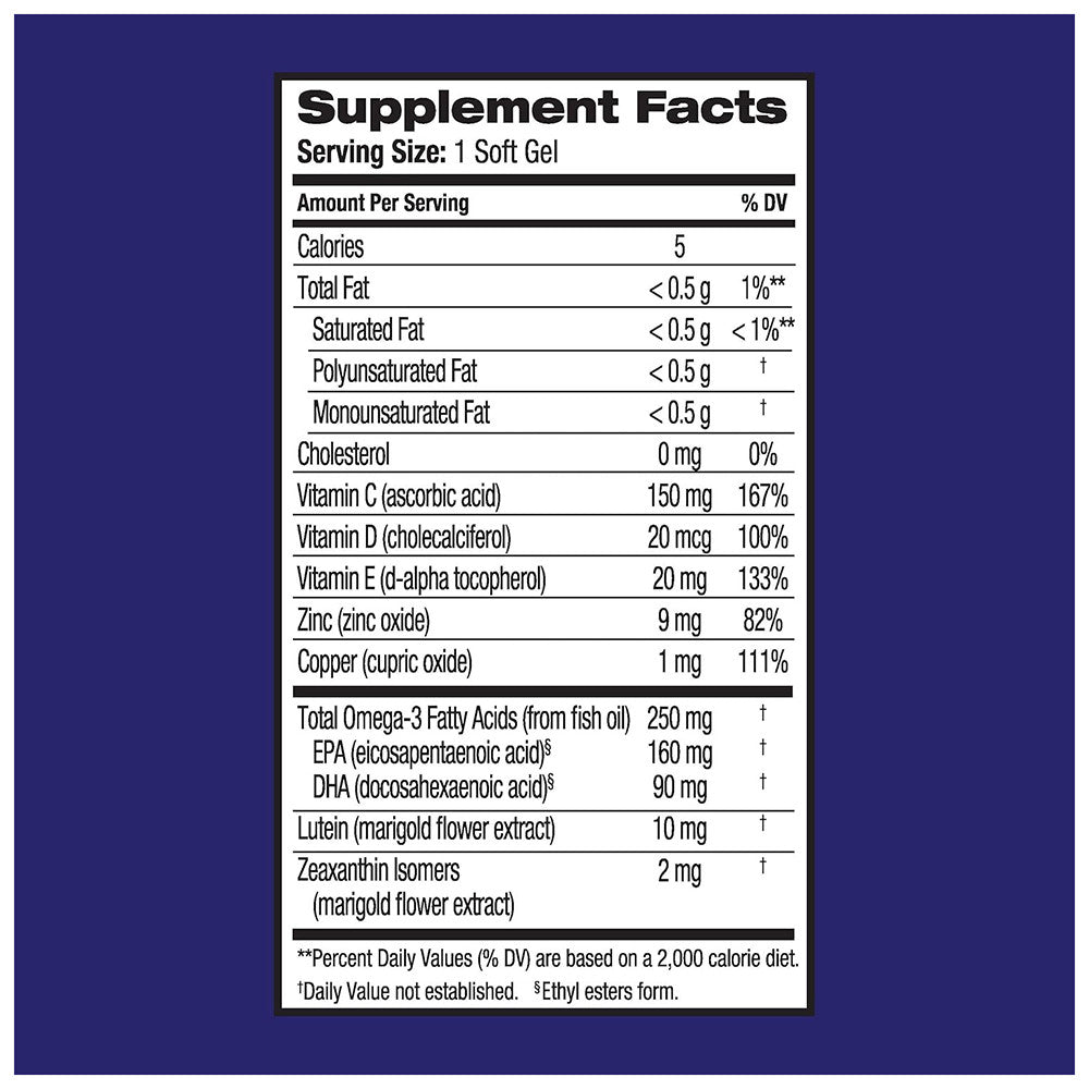 Ocuvite Eye Performance Vitamin and Mineral Supplement Softgels, 30 Ea
