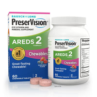 Preservision Areds 2 Formula Eye Vitamin and Mineral Supplement Chewable Tablets, Mixed Berry Flavor, 60 Ea