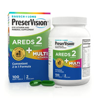 Bausch And Lomb Preservision Areds 2 Formula Plus Multivitamin Eye Soft Gels, 100 Ea
