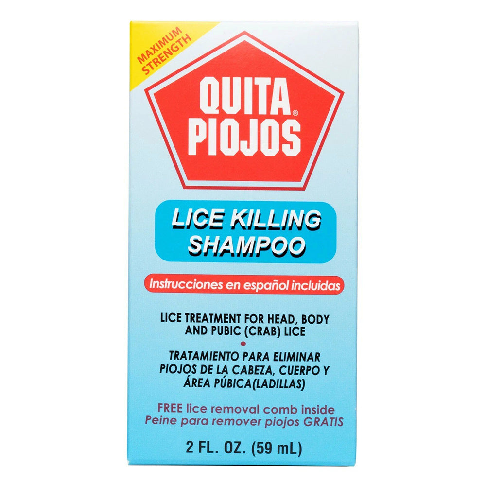 Quita Piojos Lice Killing Shampoo with Comb 2Oz (59ml)