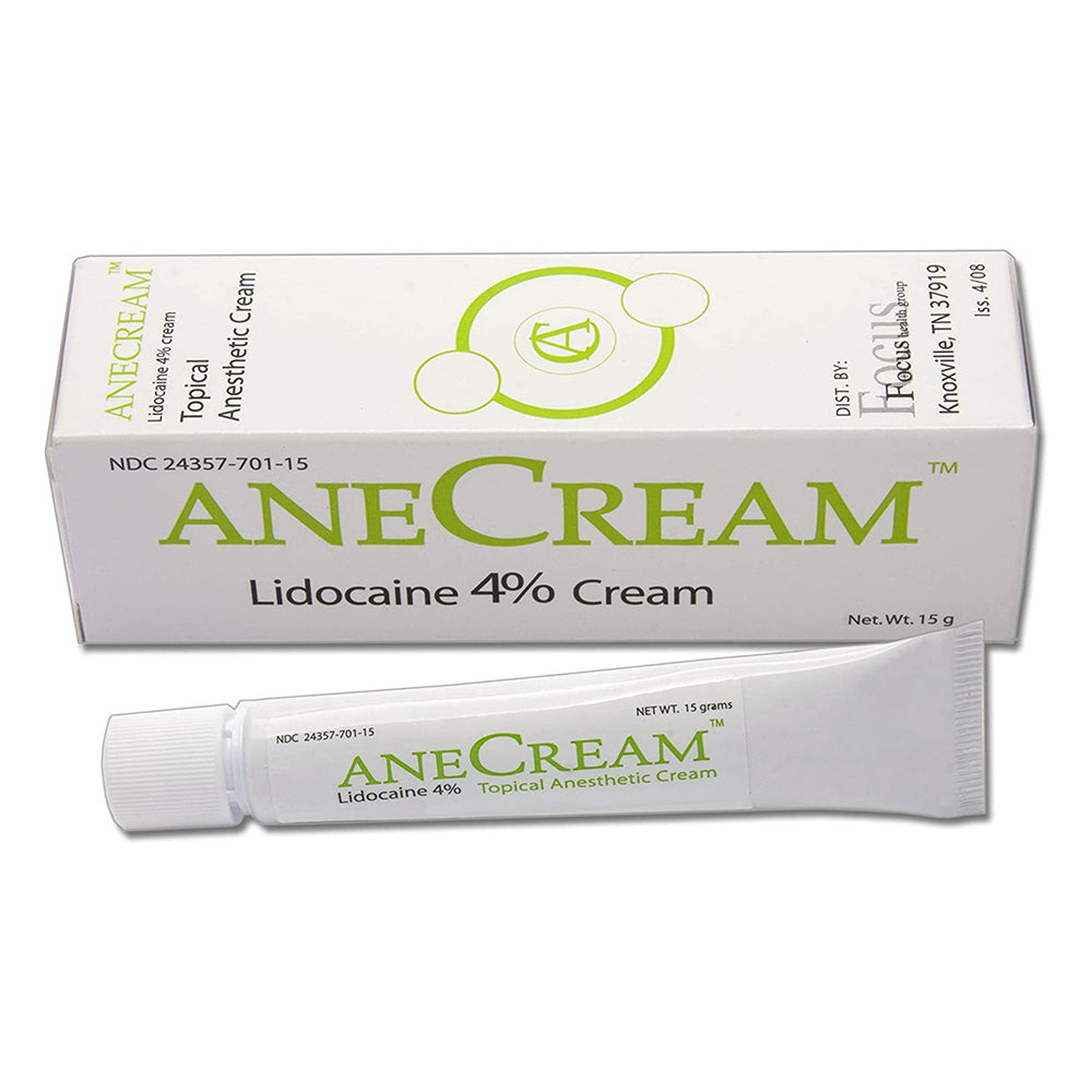 Focus Health Anecream Lidocaine 4% Cream Topical Anesthetic for Tempor