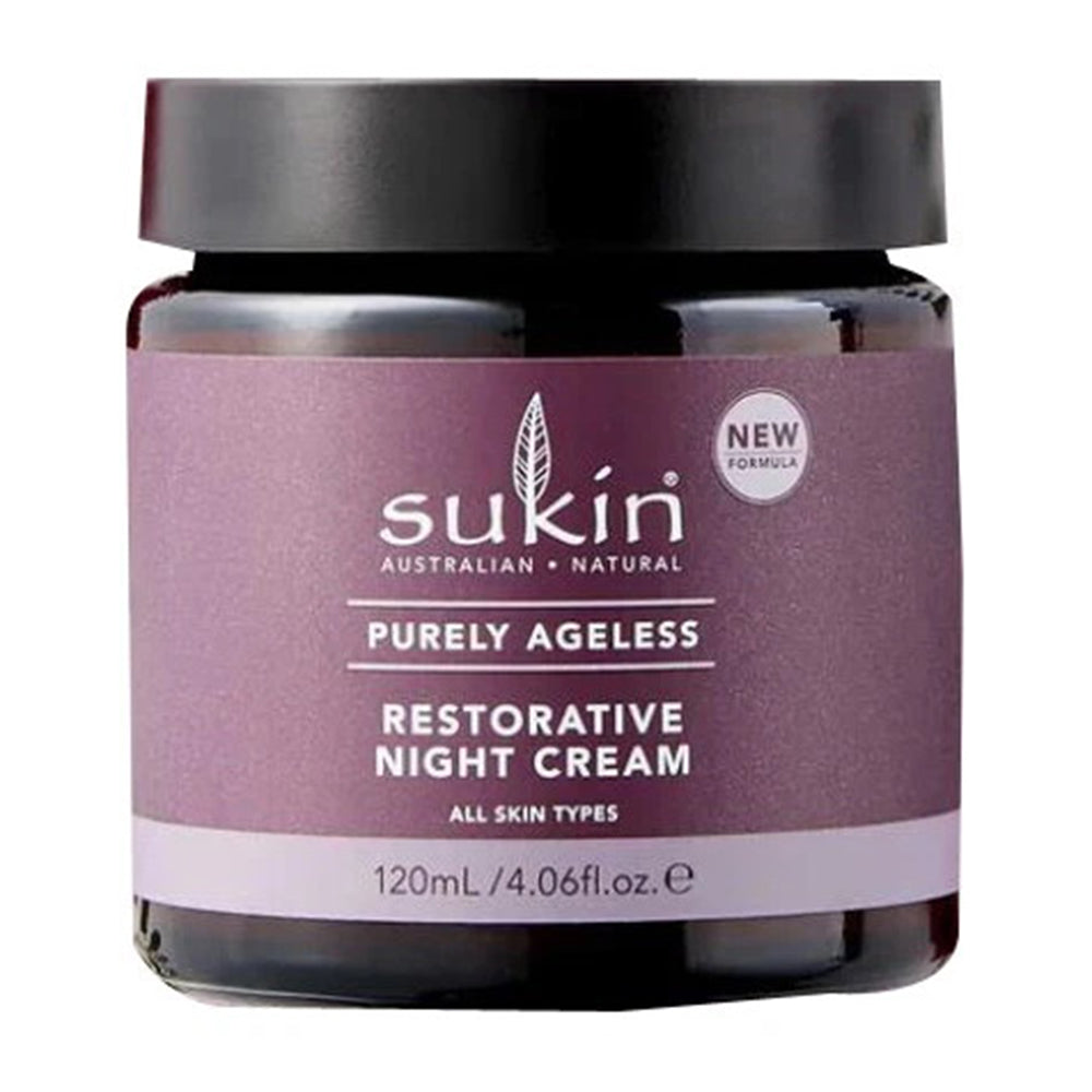 Sukin Purely Ageless Restorative Night Cream for Hydrating Firming and Reducing Fine Lines 4.06Oz (120ml)