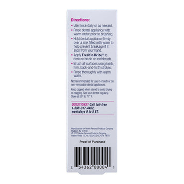 Stim-U-Dent Fresh And Brite Denture Cleaning Toothpaste, 3.8 Oz