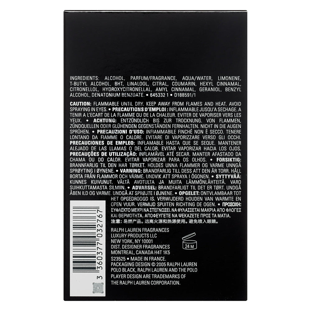 Polo Black Ralph Lauren Red Eau de Toilette Vaporisateur Natural Spray, 4.2 Oz