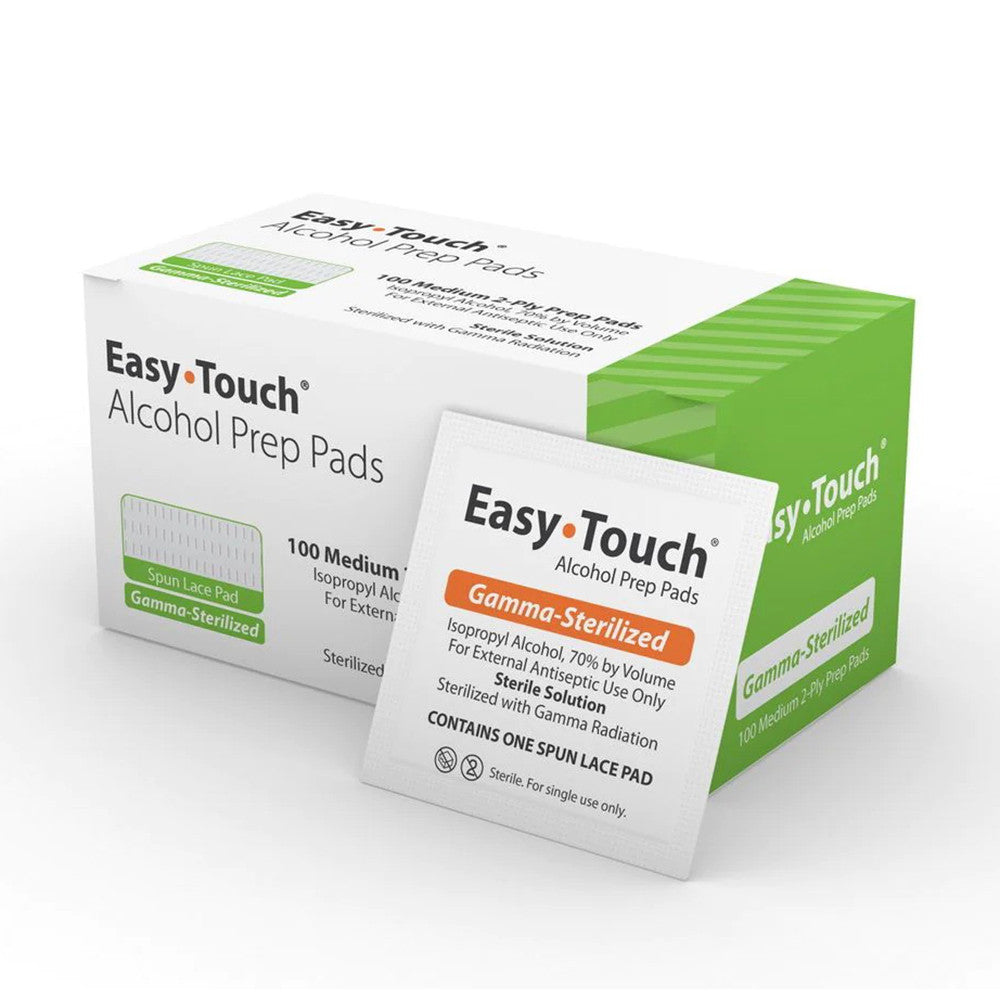 Mhc Medical Products Easy Touch Alcohol Prep Pads Sterile, Medium, 100 Ea