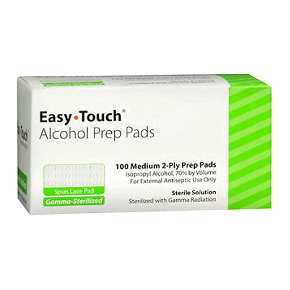 Mhc Medical Products Easy Touch Alcohol Prep Pads Sterile, Medium, 100 Ea